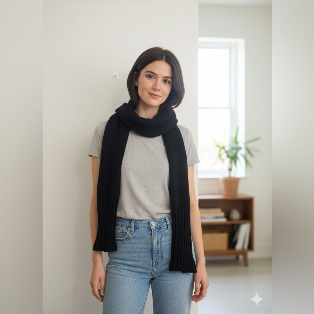 On 34th black wrap/scarf